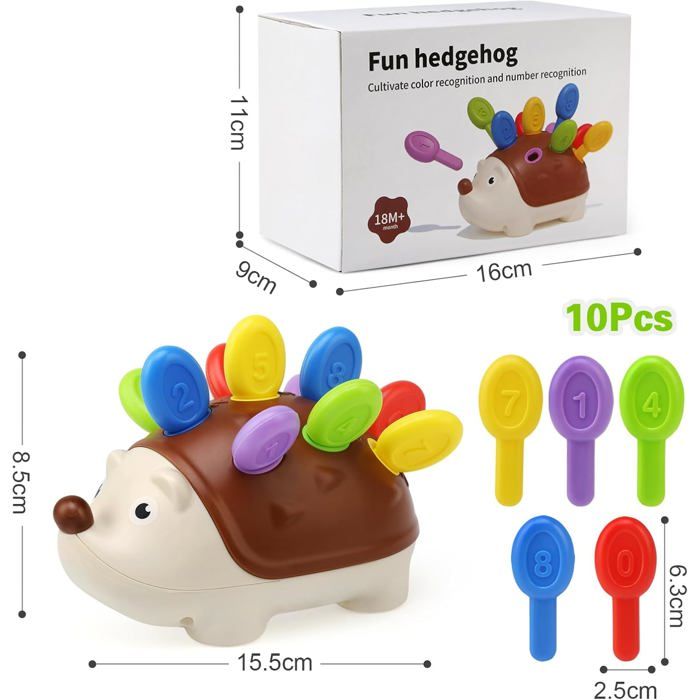 LinStyle Jouet Montessori 18 Mois, Dinosaure Jouet de Tri, Jouet Sensoriel Motricité Fine Bebe Jeux Éducatif pour Apprendre à Compter et Les Couleurs, Cadeau pour Enfants Bebe Fille Garcon 2 3 Ans