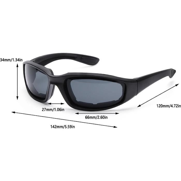 Lunettes De Moto/Montagne UV400 - Verres Jaunes, Anti-buée, Coupe-vent - Port Sur Lunettes Possible