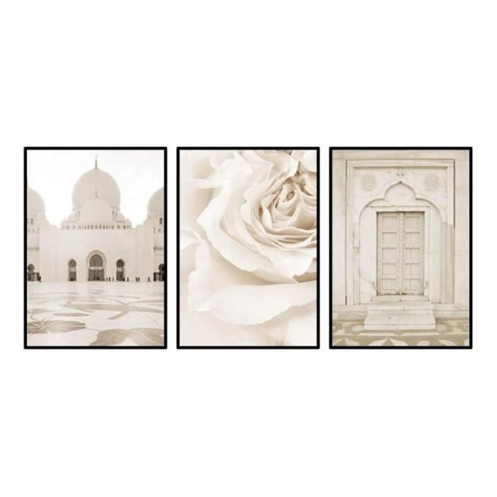 Tableau Mosquée Porte Fleur Beige Islamique Moderne Affiche Decoration  Murale Salon Chambre 4x(21x30cm) et 2x(30x40cm) sans Cadres - Cdiscount  Maison