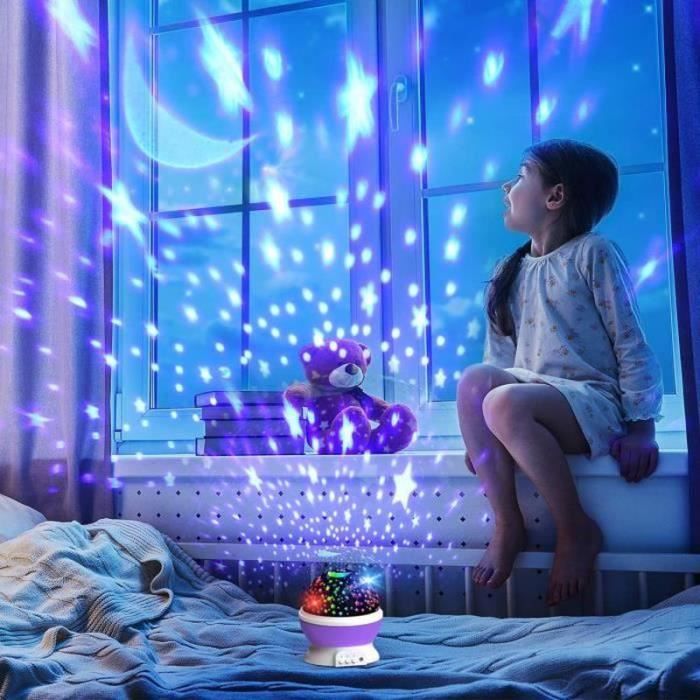 Veilleuse Enfant Etoile-Projection Rotation à 360° Lampe-Bleu - Cdiscount  Puériculture & Eveil bébé