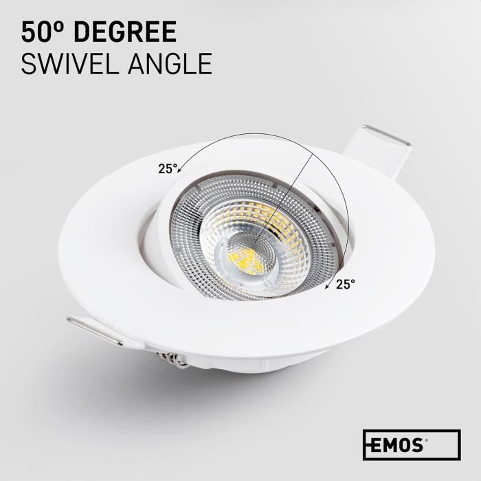 ACELIFE Spot Led Encastrable Extra Plat 27mm Spot Plafond 7W 700 Lumen Equivalent 70W Incandescence Blanc Froid 6000k ,lot de 6 - Maison