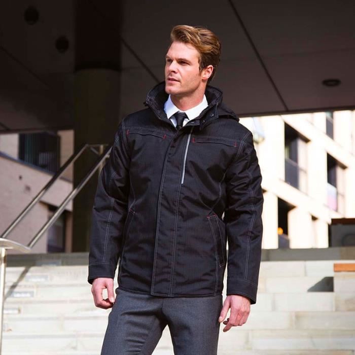 TOPTEX Parka de Travail Robuste Denim Noir TOPTEX
