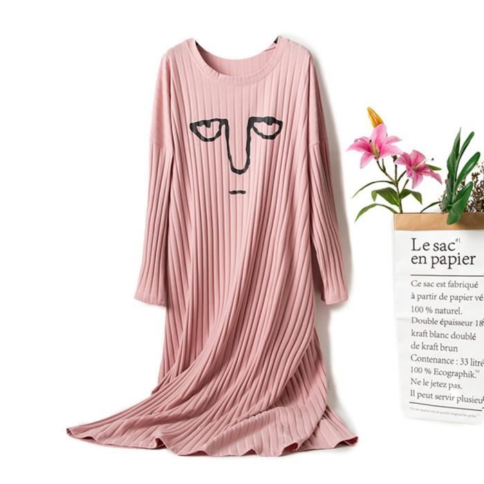 Chemise de nuit sales coton grande taille
