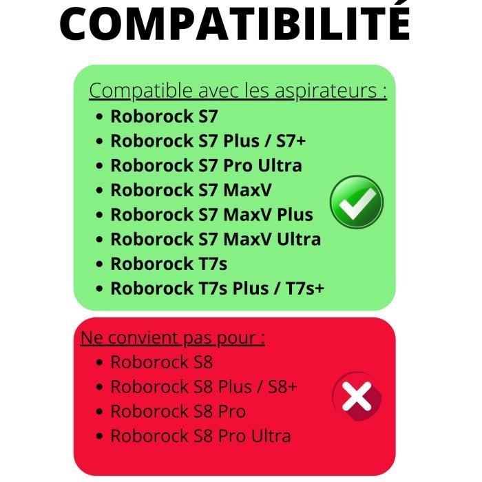 Kit d'accessoires pour Xiaomi Roborock S7 S7 Plus T7S T7S Plus, Pièces de  Rechange pour Aspirateur Roborock S7, 1 Brosses Principales, 3 Brosses  Latérales, 2 Filtres, 1 Brosse de Nettoyage : 