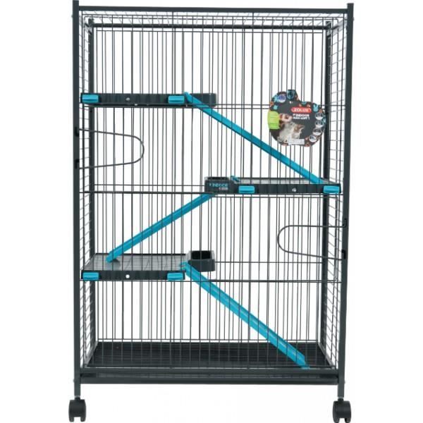 Cage Indoor Maxi Loft 1 Bleu Cdiscount Animalerie