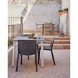 Table de terrasse Noa 900 x 900 - RESOL - Pieds Blancs - Beige-2