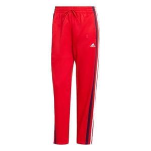 Pantalon Jogging Femme Jogging Adidas Rouge Bande Blanche Jogging