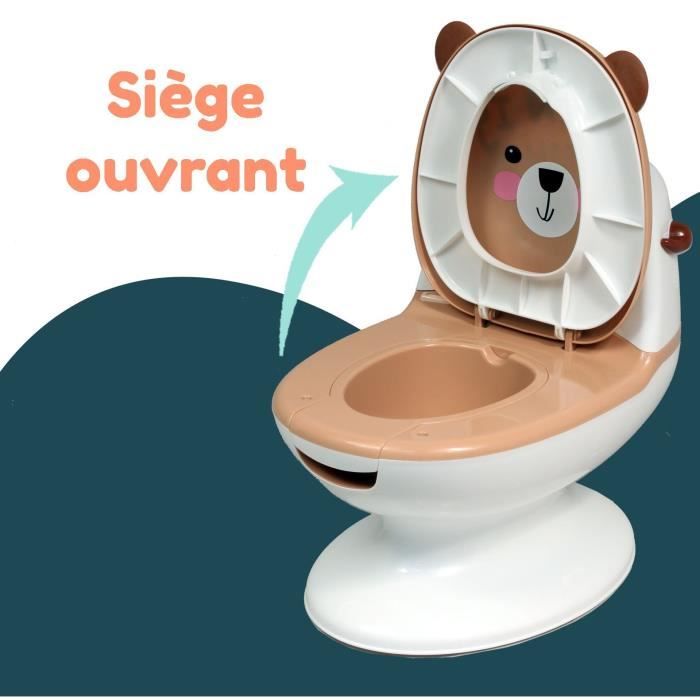 Generic Siège toilettes réducteur WC a Poignée et Dossier Apprentissage  propreté pour enfant à prix pas cher