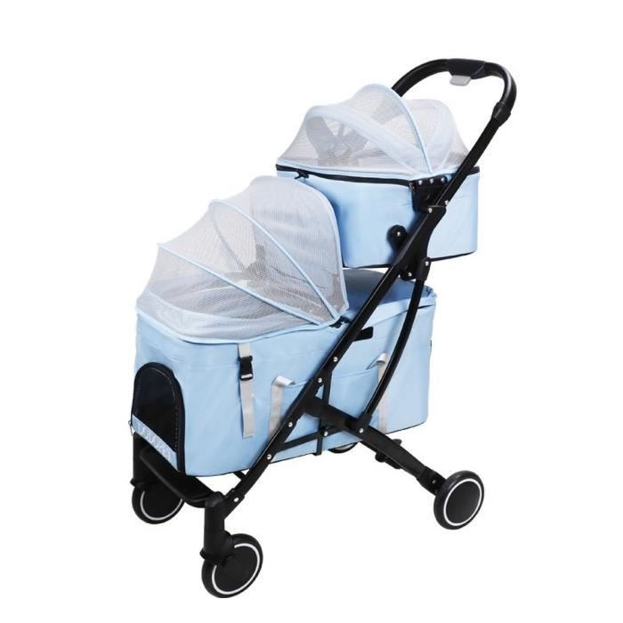 Poussette double pour chien clearance