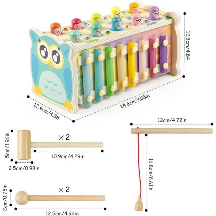 Ensemble Instruments De Musique En Bois Pour Enfant - Xylophone Et Percussions Montessori Dès 3 Ans