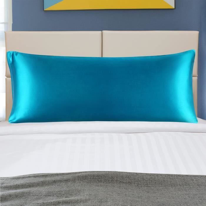 Taie De Traversin 30x90 Cm En Velours – Housse Coussin Décorative Double Face – Fermeture Éclair Cachée