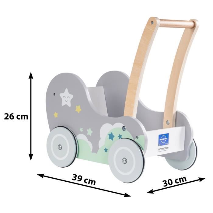 Chariot trotteur b b en bois blocs Tender Leaf Toys Dr m