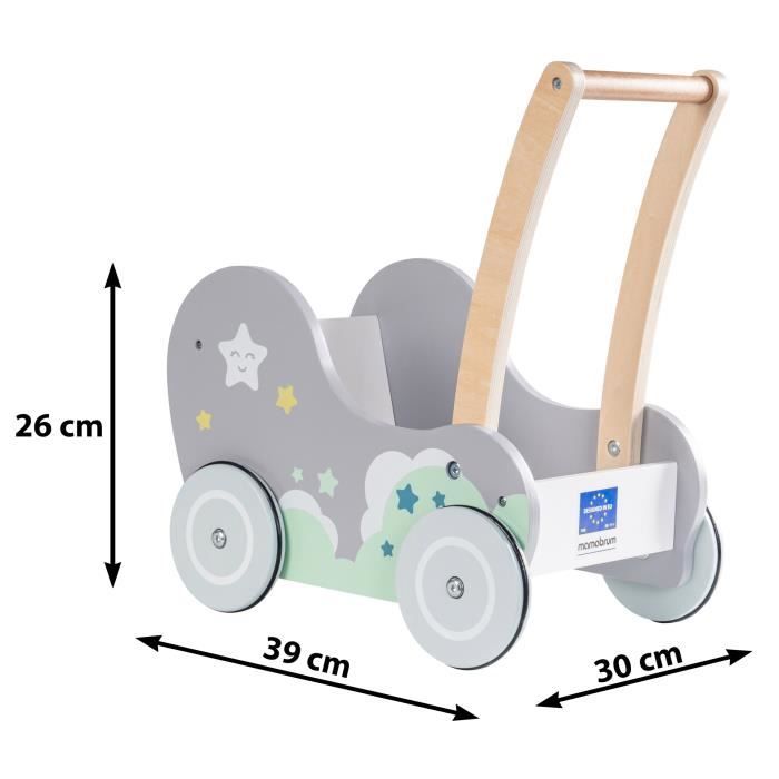 Bieco Trotteur en Bois | Chariot de Marche Bois Chariot de Marche bebe en  Bois Trotteur Bebe Fille Troteur Marche Bebe Garcon Trotteur Bébé Garçon