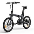 vélo électrique pliant léger 17.5kg--ADO Air20 transmission par courroie-capteur de couple-autonomie 70-100 KM (Noir)-3