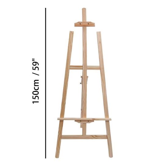 Chevalet De Peinture Trepied Pliable En Bois Hauteur 150cm Achat Vente Chevalet De Peintre Chevalet De Peinture Trepie Cdiscount