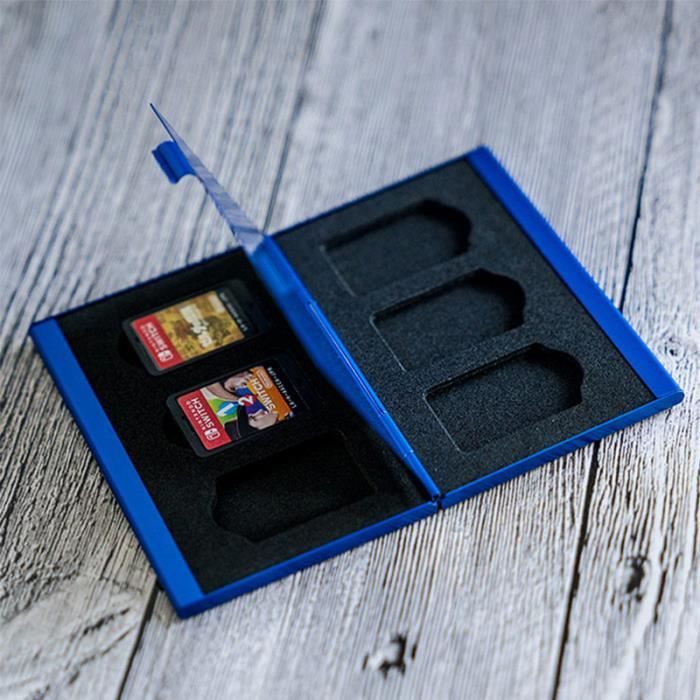 Boitier bleu range jeux et carte SD Nintendo Switch Officiel Neuf