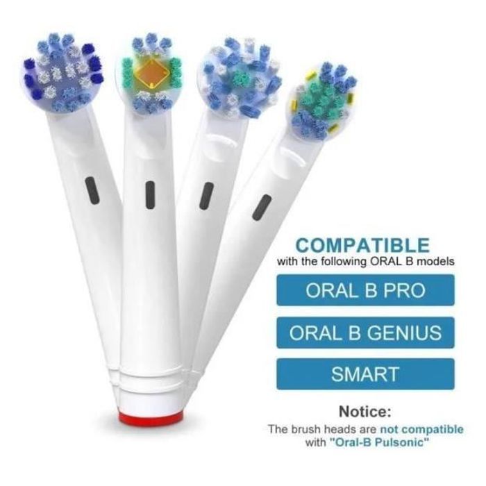 16 Têtes De Rechange Pour Brosse à Dents électrique Oral-B / Braun - Marque Vinmooog - Douces