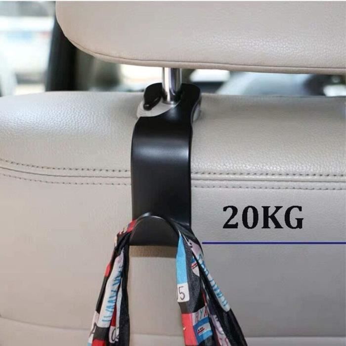 4 Crochets Doubles Pour Appuie-Tête De Voiture - Organisateur Multifonction Sacs Et Vêtements