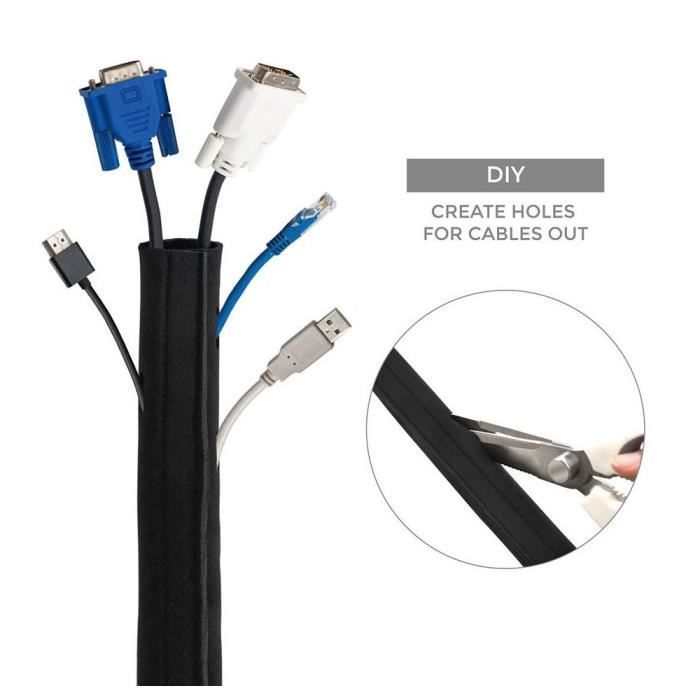 Cache Câble Canal de cables pour TV et Ordinateur Guide-câbles en Aluminium  Fixations Mural ou de sol Conduit de cables[449] - Cdiscount Bricolage