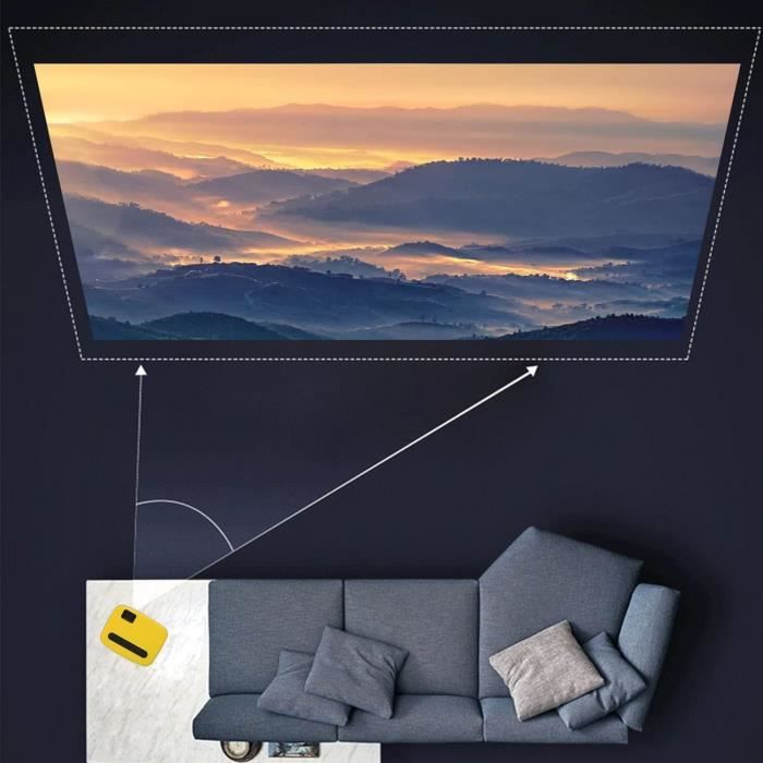 Mini projecteur vidéo WiFi Bluetooth, projecteur de Voyage Camping