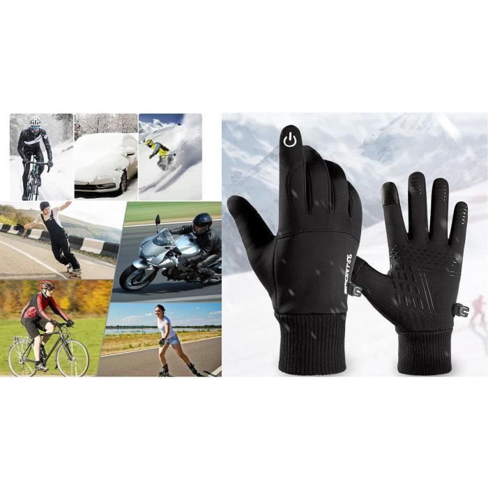Gants D'Hiver Chauds Polaire - Ski, Moto, Cyclisme - Écran Tactile & Imperméable