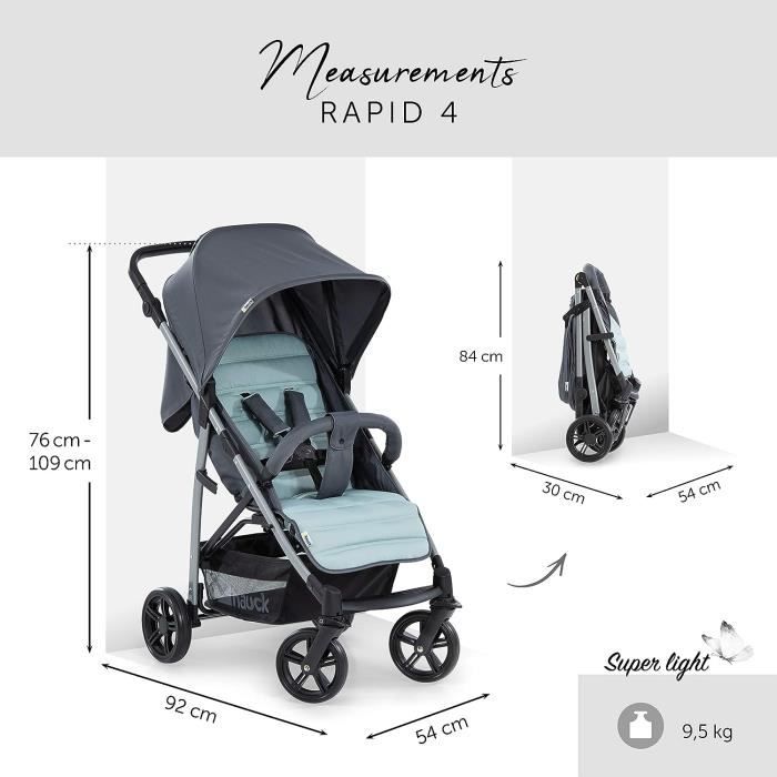 Hauck Poussette Combinee 3 en 1 Rapid 4 Plus Trio Set Jusqu a 25 kg Nacelle avec Matelas Siege avec Position Couchee 36 Cdiscount Puericulture Eveil bebe