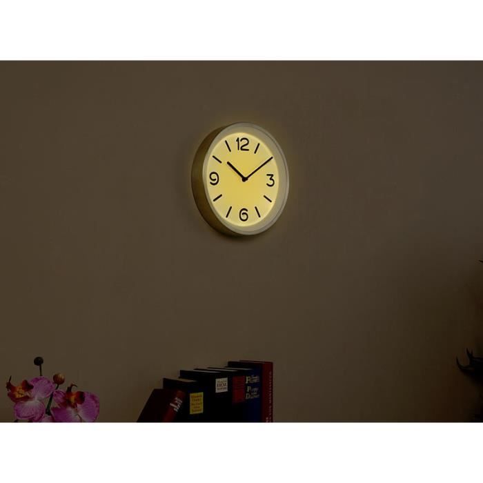 Horloge murale à quartz avec chiffres lumineux colorés - Achat & prix