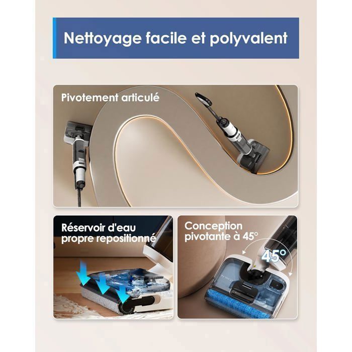 Produit Tineco Piu00e8ces De Ru00e9servoir D'eau Propre/sale Compatibles Avec (uniquement) - Accessoires Pour Aspirateur Humide Et Sec Sans Fil Tineco Floor One Stretch S6