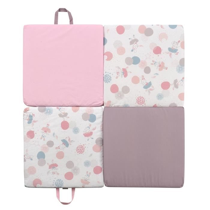 Tapis D'Éveil Tinéo 3 En 1 120x120cm - Motricité, Matelas Et Pouf (Little Farmer)