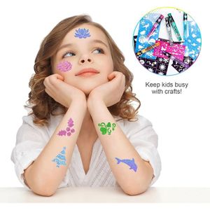 Lot De 50 Pochoirs à Tatouages Paillettes Dazzle - Motifs Animaux/nature, Neuf