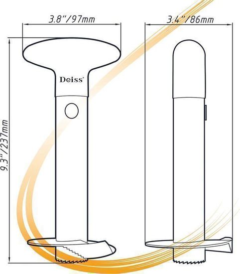 Coupe-Ananas Deiss PRO - Acier Inoxydable - Tranche Et Dévide En Secondes - Lavable Lave-vaisselle