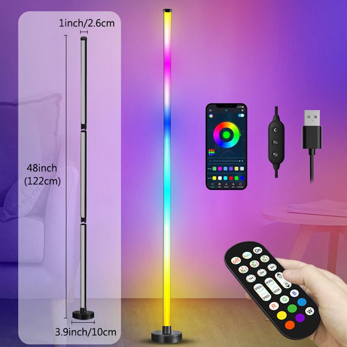 Lampadaire à Arc Dimmable RGB - Télécommande - 190 Cm - Just Light - Éclairage Moderne