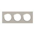 Plaque de finition carrée 3 postes Dooxie - Finition plume - 600823 - Legrand-0