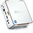 NiPoGi Mini PC Windows 11,GK3 Plus, Intel Alder Lake-N-95 (3,40 GHz),16Go RAM 1To SSD,WiFi 5.0 BT 4.2,Argent-0