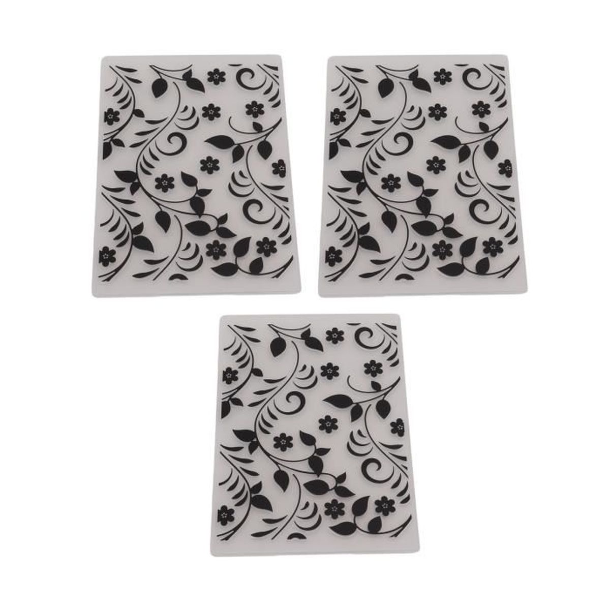 12 Pochoirs De Gaufrage Fleurs - 14.8x10.5cm - Pour Cartes, Scrapbooking - Plastique Durable