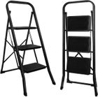 OZAVO Escabeau 3 Marches Antidérapants Échelles Pliable Marche Pied Pliante 3-level Max 150kg Acier Robust Intérieur