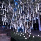 BLEOSAN Guirlande lumineuse LED Météore Pluie Lumière 30 cm 8 Tubes Décoration pour Intérieur Sapins Noël Balcon Fête Mariage Blanc Froid