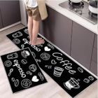 Tapis de cuisine - FOLAYA - Lot de 2 - Antidérapants - Absorbant eau et huile - Résistant à la poussière