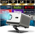 PDZZZD 【Auto Focus/Keystone】Vidéoprojecteur 4K,30000 Lumens projecteur 1080P Full HDWiFi Projecteur pour iOS/Android/TV Stick -Avec