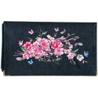 SYL'LA Porte chequier long en cuir noir pour Femme Cerisier