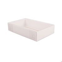15x9x3 cm, Boîte cadeau 25 pièces Boîte cadeau polyvalente en carton blanc avec couvercle en acétate transparent Boîte à gâteau