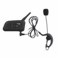 XiNOWy V4C Arbitre Casque Bluetooth Interphone Full Duplex 1200M Football Football Earhook Écouteur BT Interphone avec - Single Pack