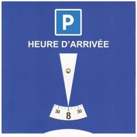 Disque Horaire Stationnement Parking Zone Bleue Heure Arrivée - 1386