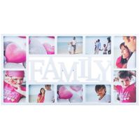 Family Cadre photo - Cadre photo Family pour 10 photos - Blanc