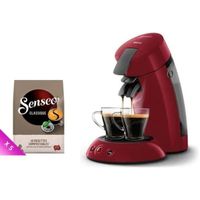Machine à café dosette Philips SENSEO Original HD6553/81 Rouge  + 200 dosettes