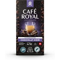 LOT DE 3 - CAFE ROYAL - Chocolat Noir intensité n°4 Café capsules Compatibles Nespresso - boite de 10 capsules