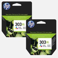 Pack cartouches HP 303XL - 2 Tri-couleurs authentiques