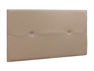 TÊTE DE LIT Tête de lit en simili-cuir coloris beige - longueur 110 x profondeur 4 x hauteur 55 cm