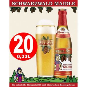 BIERE 20 x Rothaus Schwarzwald Maidle 0,33l 5,1% vol. 2 x 10er cas d'origine