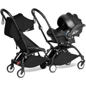 Poussette double duett 2 black black Hauck